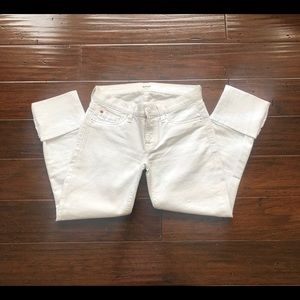 Hudson White Cuffed Jean Capri  size 26